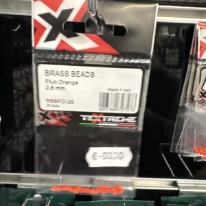 BRASS BEADS - FLUO ORANGE